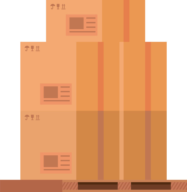 盒子包装邮政服务孤立的风格图片下载