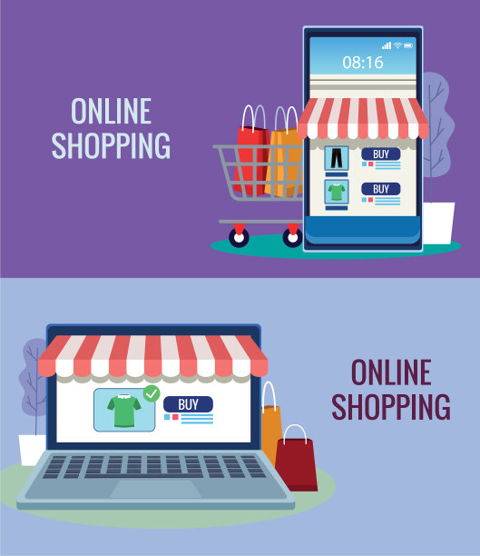 网上购物技术在智能手机和图片下载