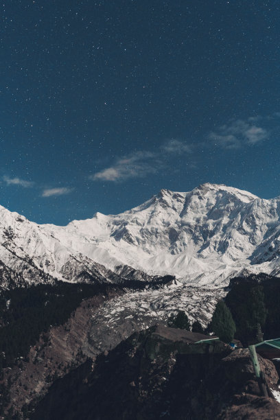 巴基斯坦南迦帕尔巴特山的夜景图片下载