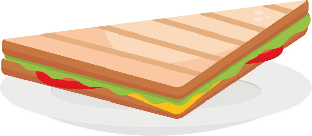 三明治图标隔离设计图片下载
