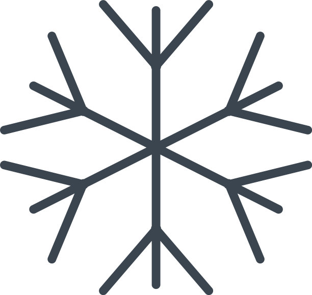 圣诞与冬季雪花概念线条图片下载