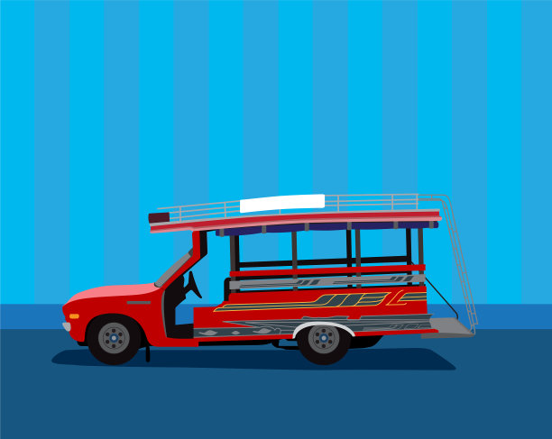 泰国当地公共交通设计图片下载