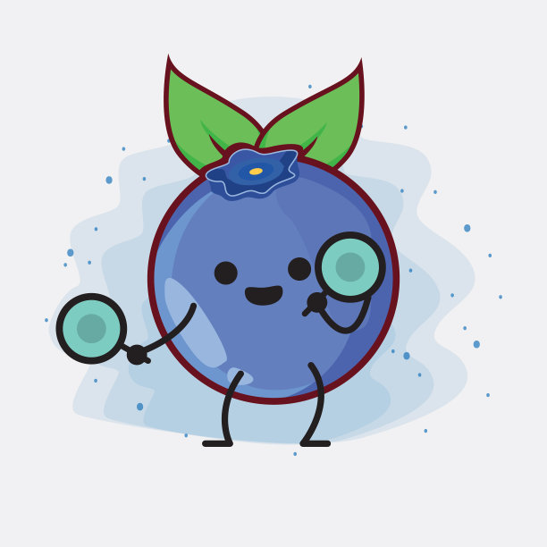 可爱的蓝莓字符图片下载