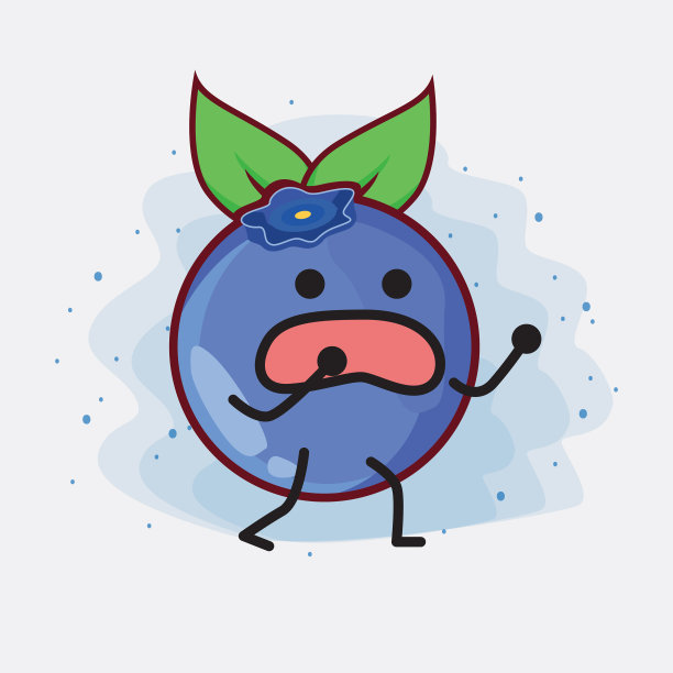 可爱的蓝莓字符图片下载