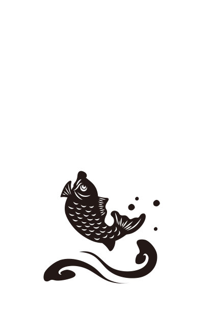 海鲷贺年卡插图图片下载