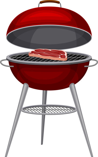 水壶烧烤与肉排烹饪上图片下载