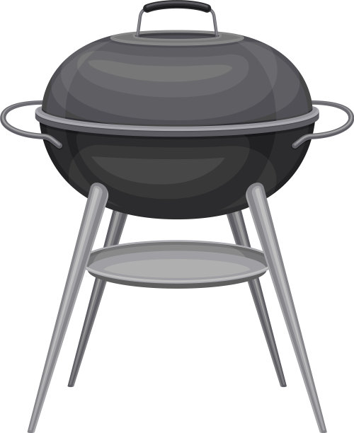 黑水壶烧烤架，盖上锅盖图片下载