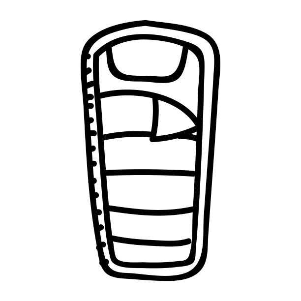 露营睡袋颜色图标设计标志图片下载