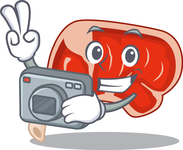 一名专业摄影师prime rib卡通图片下载