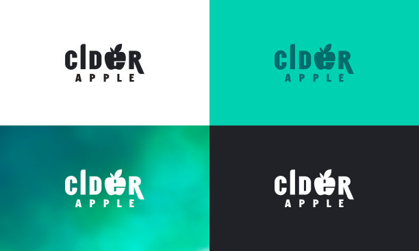 苹果酒标志模板图片下载