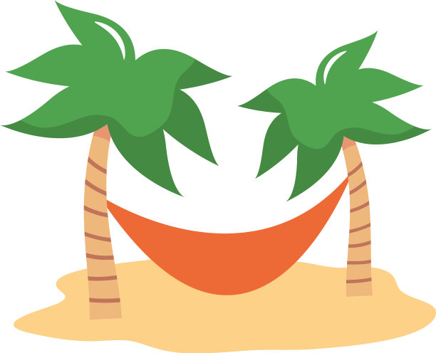 手掌与吊床平风格图片下载