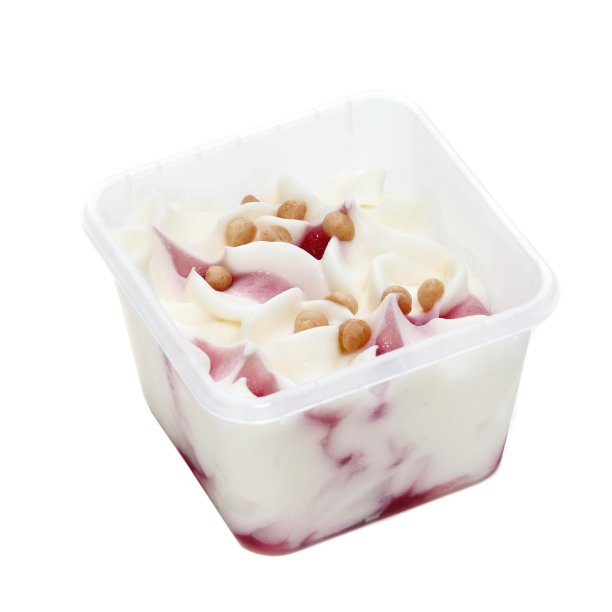 装在塑料盒里的即食冰淇淋图片下载