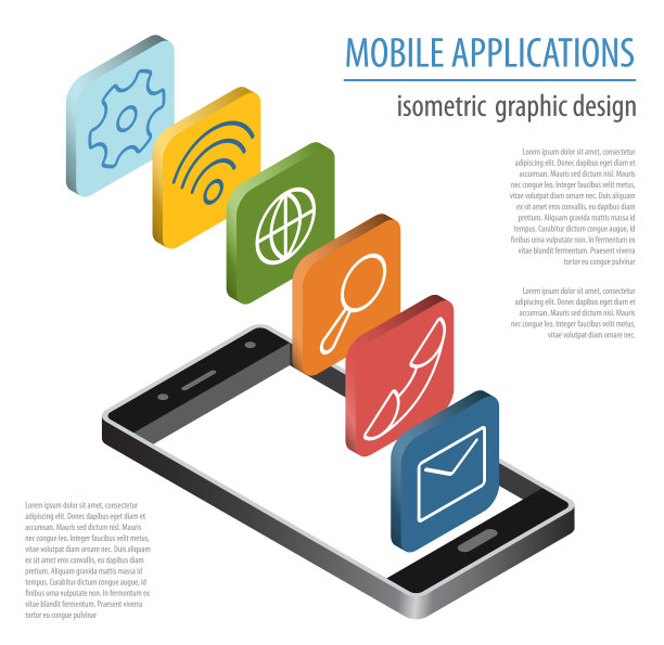 移动应用技术等距图片下载