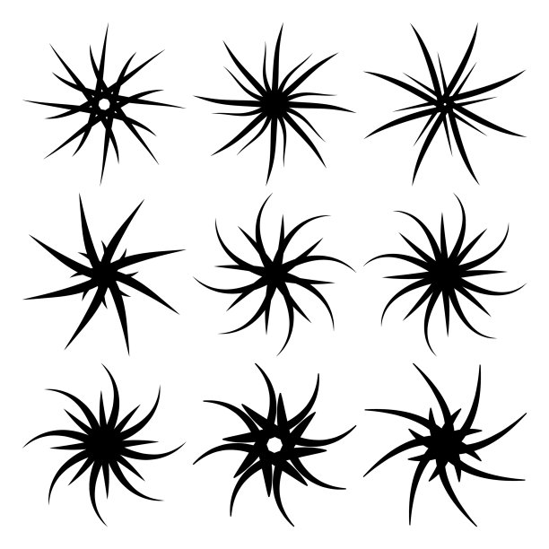 几何抽象星形图标设置同心图片下载