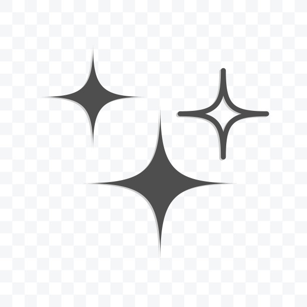 透明背景上的闪亮图标图片下载