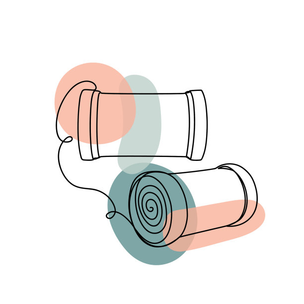 抽象图像与黑线卷发器图片下载