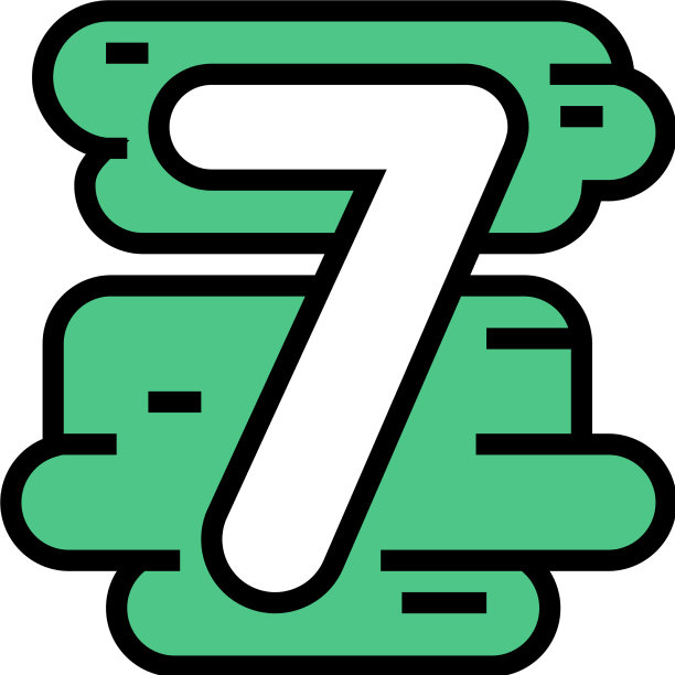 七号彩色图标图片下载