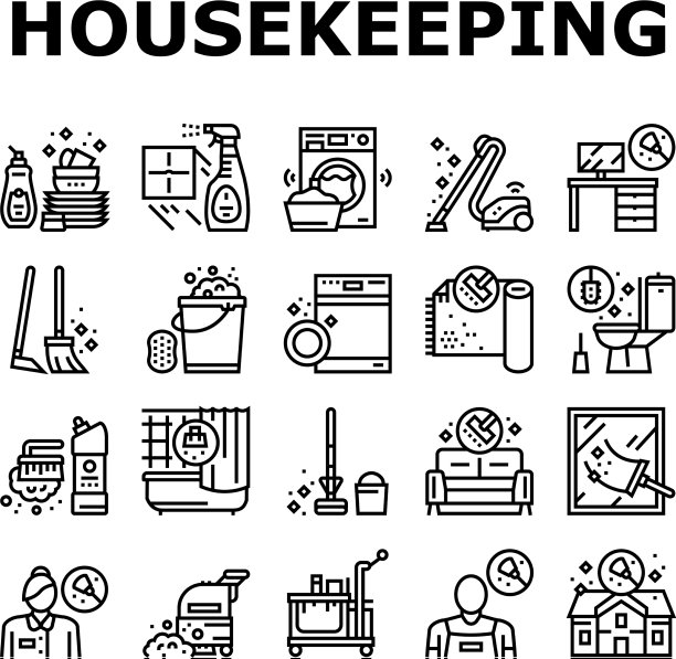 保洁收集图标集图片下载