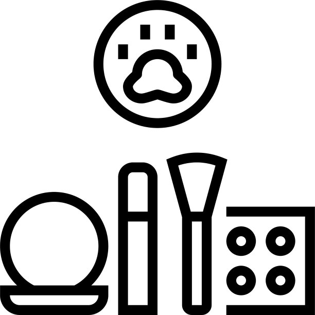 化妆品测试动物线图标图片下载