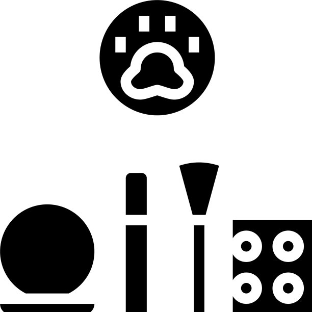 化妆品动物字形图标测试图片下载