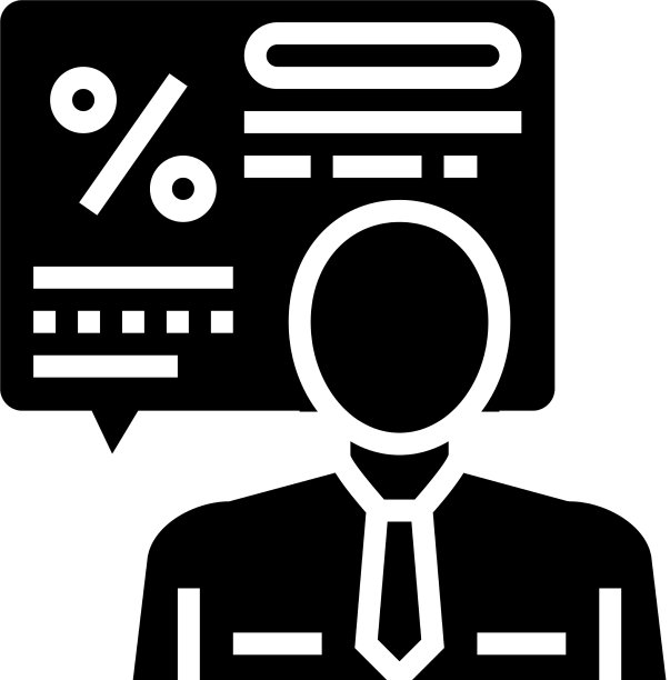 经理解释贷款字形图标图片下载