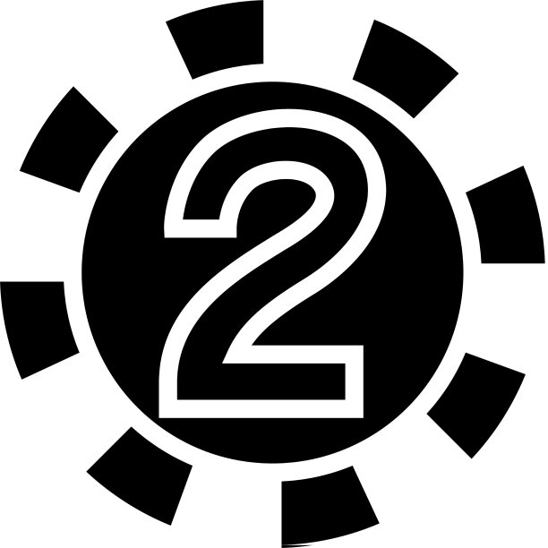 两个数字字形图标图片下载