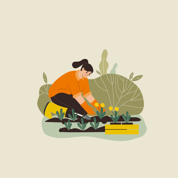 女人园艺。妇女种植花园花卉，农业园丁业余爱好和园艺工作。园艺工作者，园丁，花匠图片下载