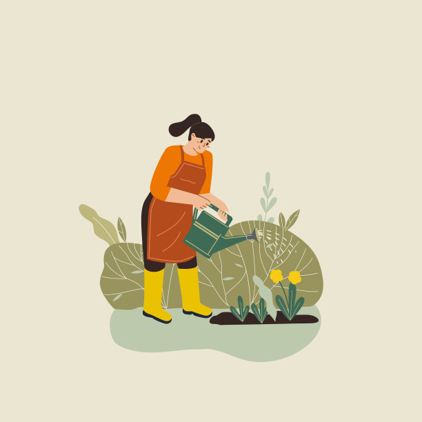 女人园艺。妇女种植花园花，农业园丁的爱好和园艺工作。园艺人，花匠，剪花工图片下载