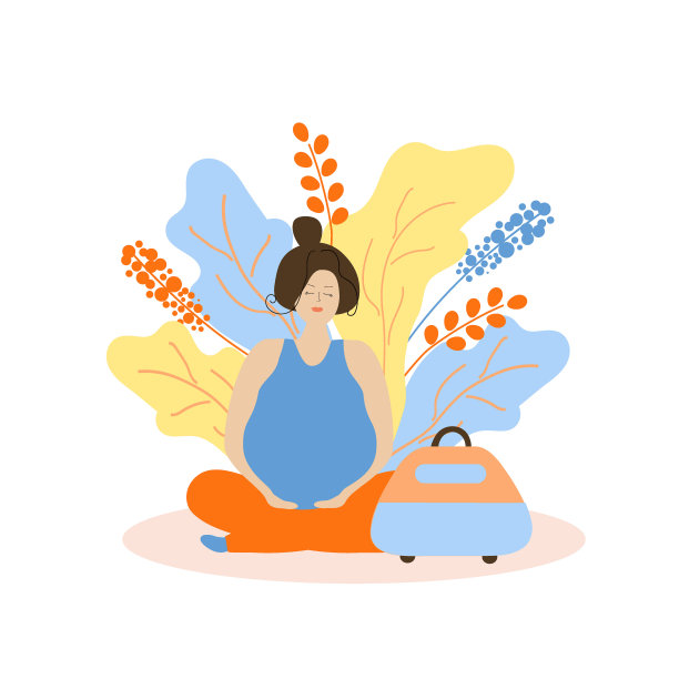 该是那个怀孕的女孩带着包去医院的时候了。带孩子去医院孩子出生的时间。图片下载