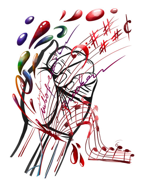 手掌是用一条线画出来的图片下载