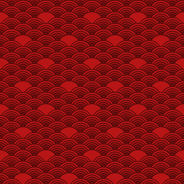 中式无缝图案。素材图片