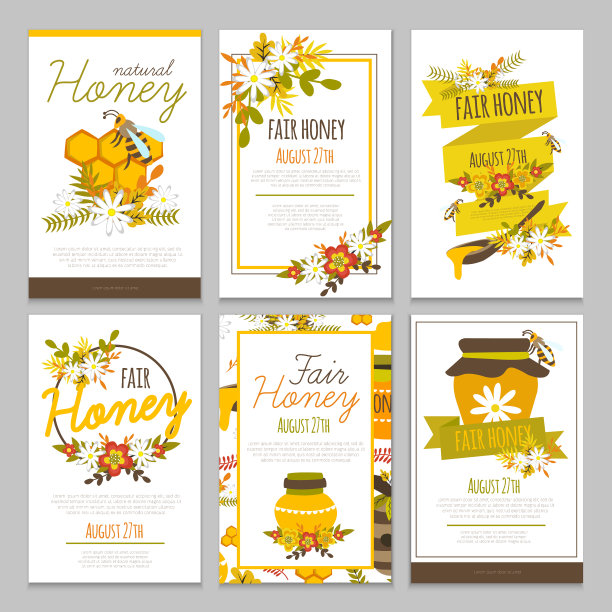 蜂蜜手绘海报收集图片下载