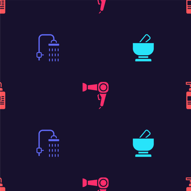 装上研钵和杵，淋浴，吹风机和图片下载