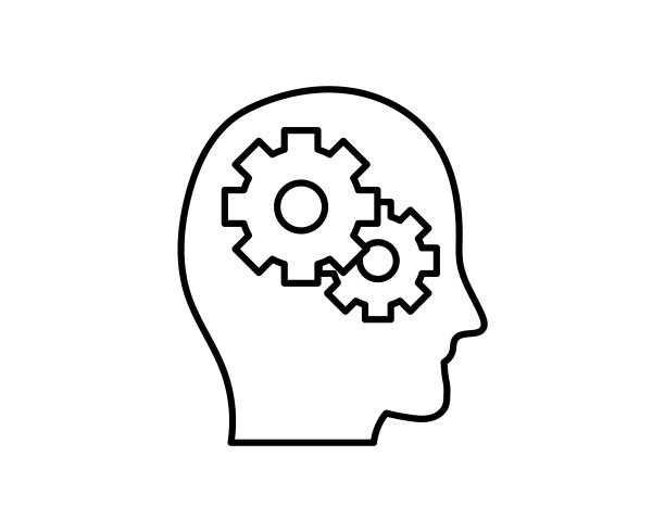 人的头部轮廓与设定齿轮作为一个图片下载