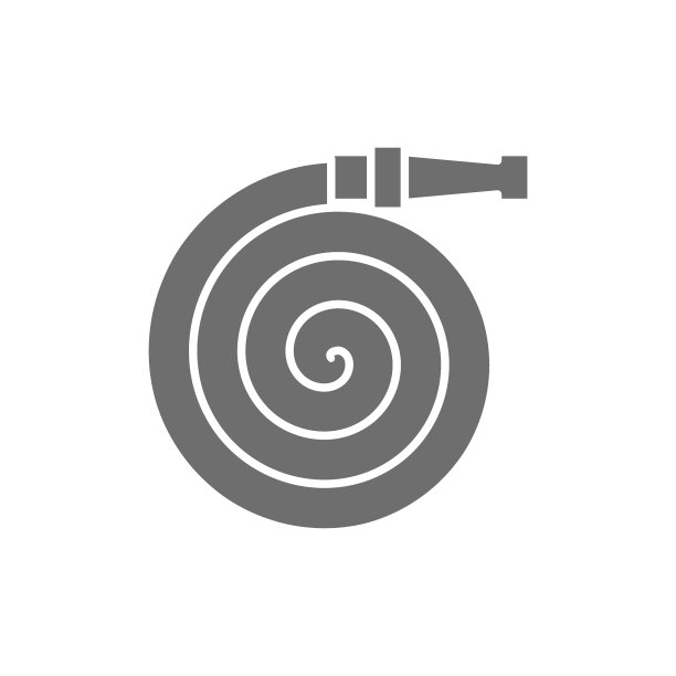 消防水带装置，消防设备灰色图标图片下载