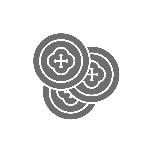 金币，海盗宝藏，杜布隆灰色图标。图片下载