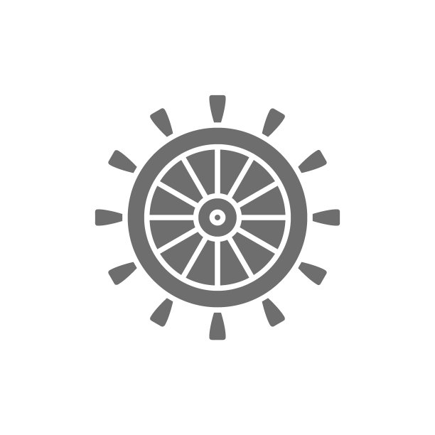 船舵灰色图标图片下载