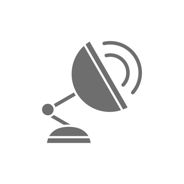 卫星碟形天线，无线雷达，电视天线灰色图标。图片下载