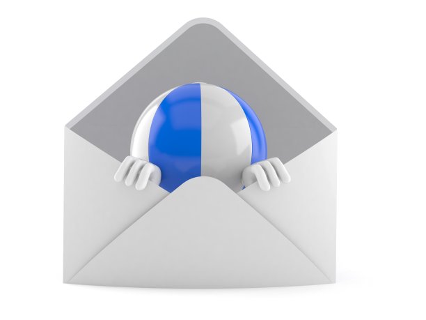 沙滩球字符内信封图片下载