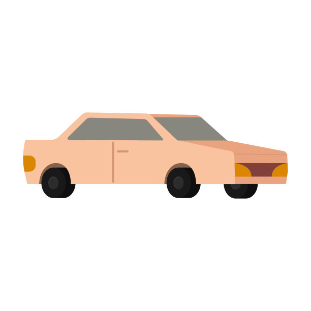 孤立的3d淡粉色汽车图标图片下载