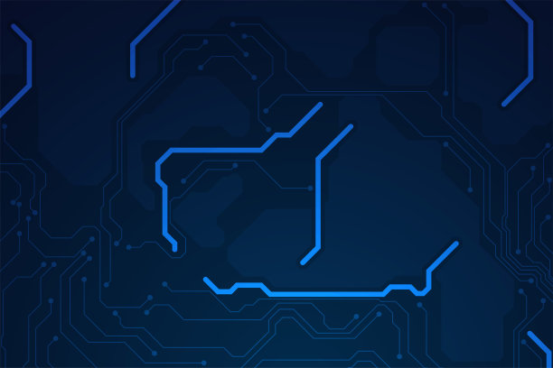 电子电路板。数字芯片主板。高科技技术背景图片下载