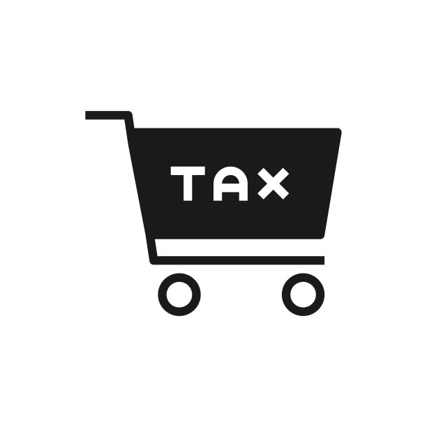 购物车税图标矢量插图。图片下载