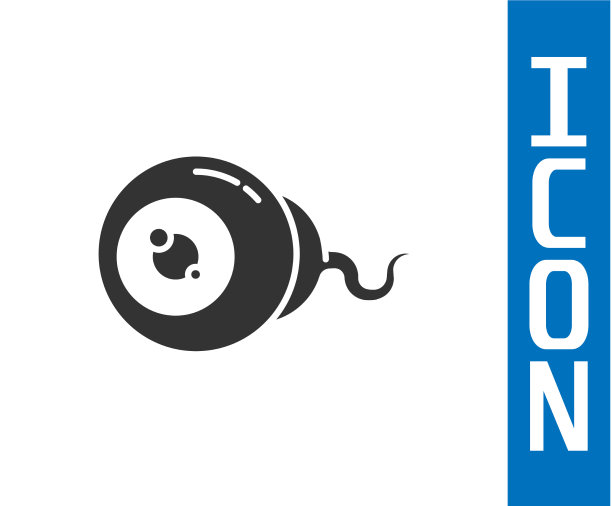 灰色眼睛图标孤立在白色的背景快乐图片下载