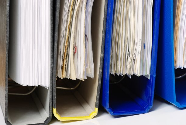 不同的文件夹在蓝色，黄色和黑色图片下载