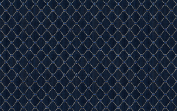 织物纹理画布。棉花背景。细节接近的服装或其他现代时装纺织印花。蓝色蜂窝纹理设计。图片下载