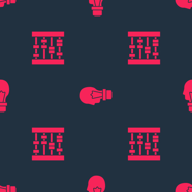 将算盘和灯泡与概念理念结合起来图片下载