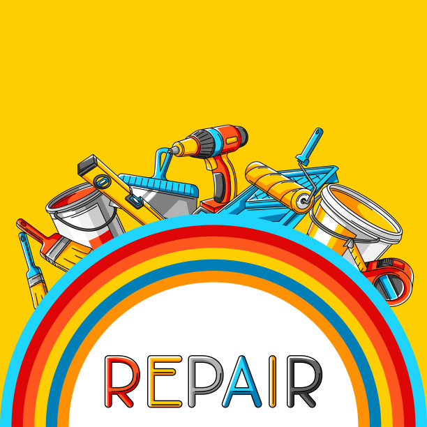 熟悉维修工作工具。建筑行业设备。图片下载