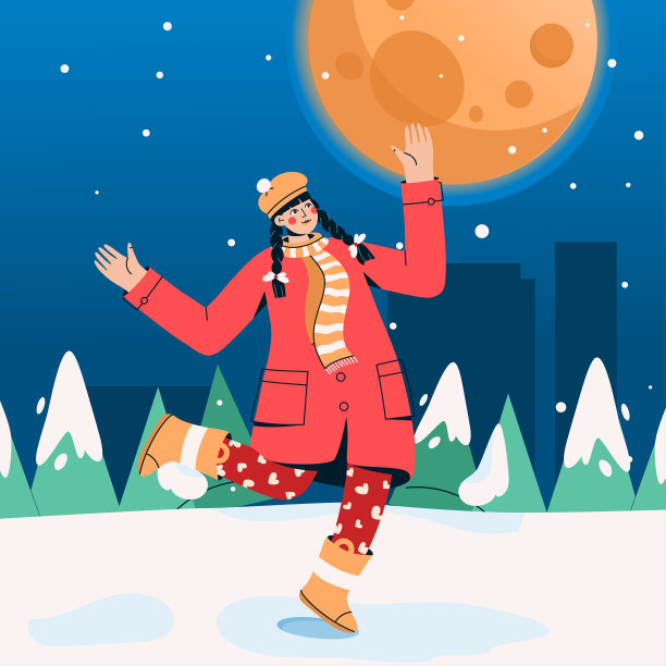 年轻女孩晚上在城市公园里散步和跳跃图片下载