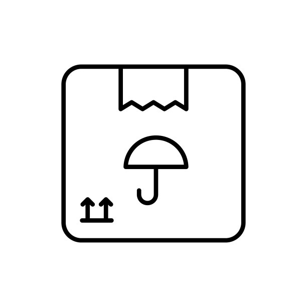 包裹盒矢量轮廓图标风格的插图。EPS 10个文件图片下载