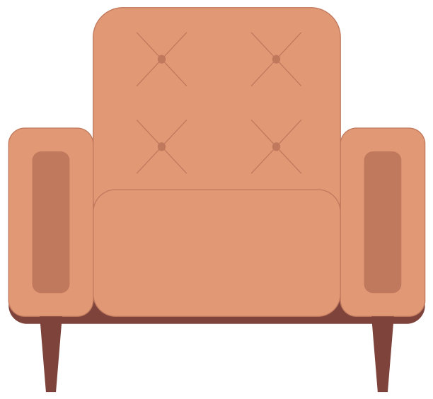 舒适的扶手椅上的白色背景孤立图片下载